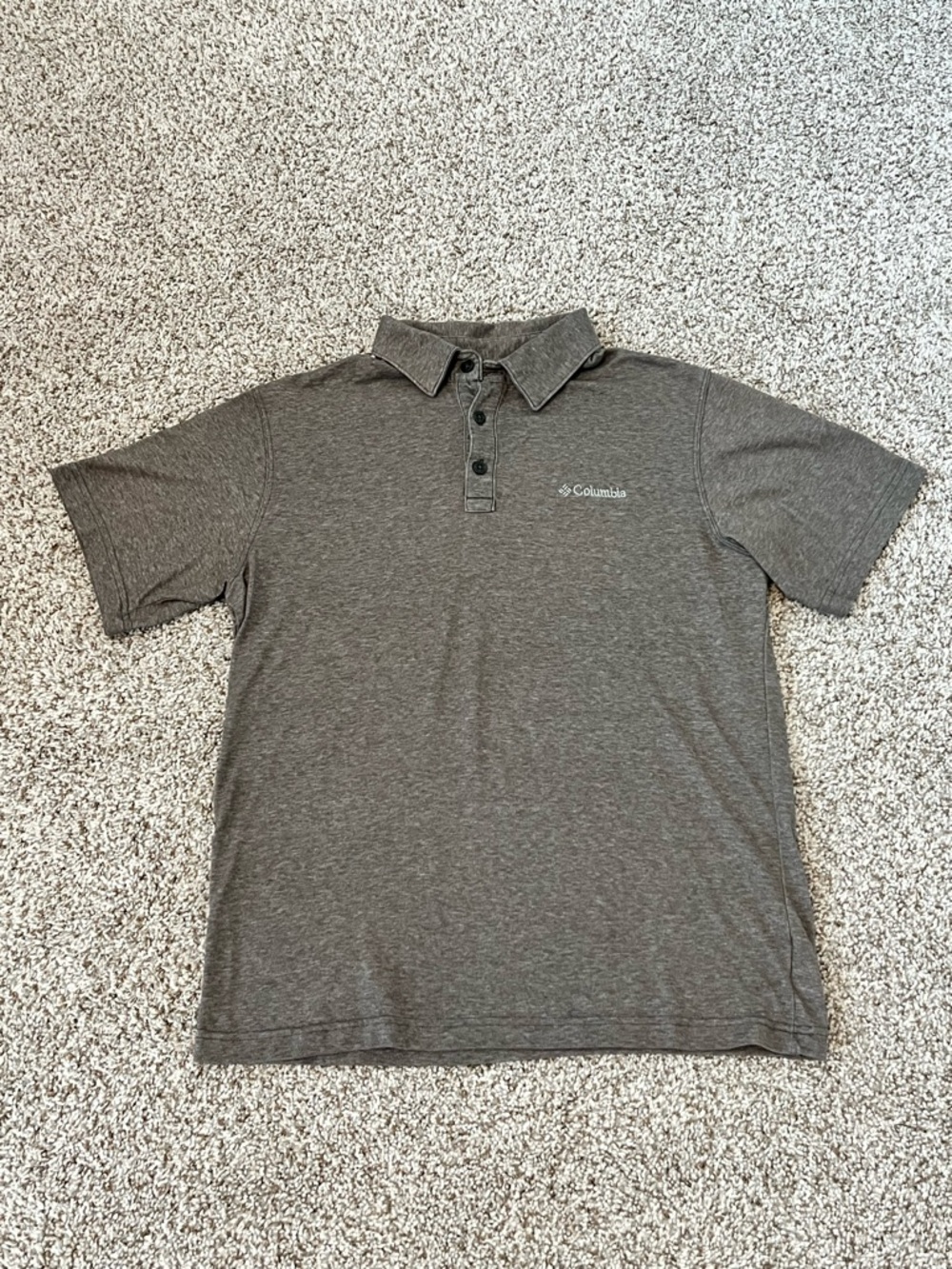 Columbia Men's Brown Short-Sleeve Polo
